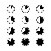 Stopwatch icon set. Countdown time icon. Timer icon set. Clock icon. vector
