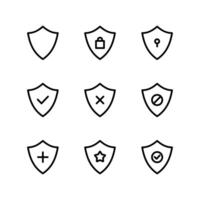 Shield icons set. Security icon. Safety icon. vector