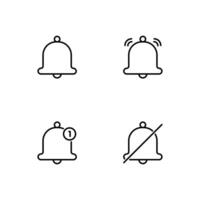 Notification bell icon set. Bell icon. Notification icon. vector