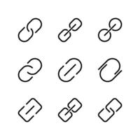Url link icon set. Link icon set. Copy link icon. vector
