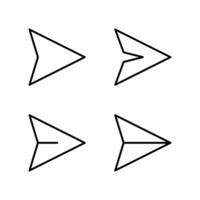 Send Arrow icon set. Arrow icon set. Sent icon. vector