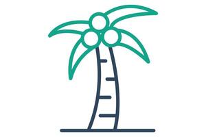 Trees icon. line icon style. icon related to orchards. agriculture elements illustration vector
