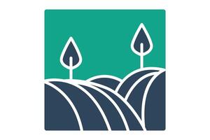 Farm icon. solid icon style. icon related to agricultural activity. agriculture elements illustration vector