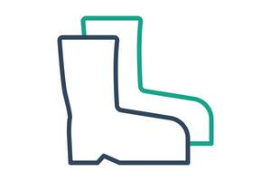 Boot icon. line icon style. icon related farm boot. agriculture elements illustration vector