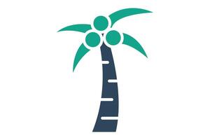 Trees icon. solid icon style. icon related to orchards. agriculture elements illustration vector