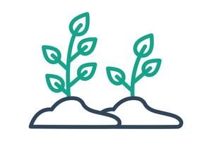 Sprout icon. line icon style. icon new growth and the cycle of life. agriculture elements illustration vector