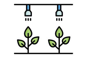 Irrigation icon. colored outline icon style. icon related to watering of crops. agriculture elements illustration vector