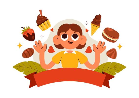 Chocolate Festival for World Chocolate Day with Pastries and Cocoa Sweets in Flat Design