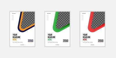 Modern folding ribbon theme book cover template in gradient color. A4 size book cover template for annual report, magazine, booklet, proposal, portfolio, brochure, posters, vector