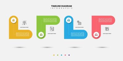 Infographic label design with circle infographic template design and 4 options or steps. Can be used for process. vector