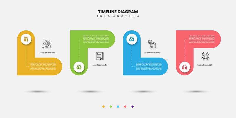 Infographic label design with circle infographic template design and 4 options or steps. Can be used for process.
