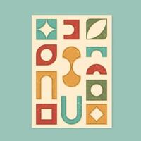 Grunge brutalism retro shape set with bold geometry. Minimal abstract patterns in Bauhaus style. Perfect for flat y2k designs and contemporary decorative creative projects. vector
