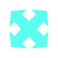Y2K retro arrow shape. Abstract symbol with a modern flat aesthetic. Geometric shape, trendy icon of the 90s, decorative element for various projects, and bold visual statement. vector