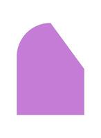 Brutalist abstract shape icon. Bold geometric figure with a minimal form. Unique design element, y2k style, features a triangle and curve, suitable for contemporary art and decor. vector
