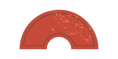 Brutalist geometric shape. Bold abstract form with grunge texture. Minimal icon, contemporary element, flat style, ideal for modern projects and artistic applications. vector