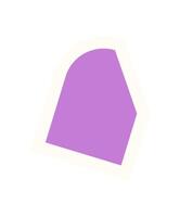 Brutalist abstract geometric shape sticker. Bold modern form with flat figure as an iconic element. This graphic highlights brutalism in a unique style, ideal for contemporary art projects or trendy vector