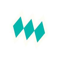 Brutalist geometric shape sticker. Bold abstract shape represents modern brutalism. Unique figure and symbol in flat style, ideal for contemporary graphic projects, Y2K aesthetics, and decorative vector