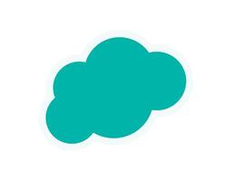 Modern abstract cloud symbol sticker. A decorative icon shaped like a cloud. This minimalist form combines brutalist and y2k elements, making it a trendy graphic for various creative uses. vector