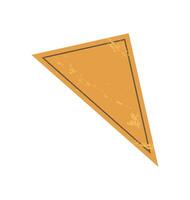 Brutalist abstract triangle shape. Modern flat icon with grunge texture and design element. Geometric form in a contemporary style, perfect for creative projects and artistic illustrations. vector