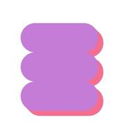 Brutalist abstract shape sticker. Minimal icon with a bold figure and bubble element. Contemporary style, flat aesthetic, suitable for modern projects and y2k designs. vector