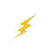 Brutalist lightning bolt element sticker. Abstract shape of a lightning element. Simple and bold, flat design, perfect for modern graphics, retro themes, or y2k aesthetics. vector