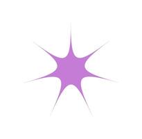 Bold abstract star icon. Flat geometric shape with a modern twist. Y2K symbol of creativity, brutalism style, and contemporary design. Suitable for various graphic applications and projects. vector