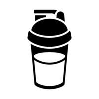 Protein shaker icon isolated on white background. vector