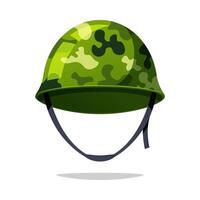 Army camouflage helmet isolated on white background. vector