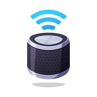 Portable speaker isolated oon white background. vector
