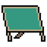 Chalkboard frame with pixel art vector