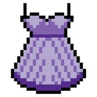 Mini dress with pixel art isolated on white background vector