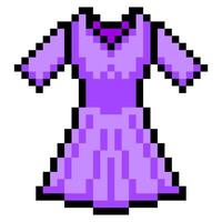 Dress with pixel art isolated on white background vector