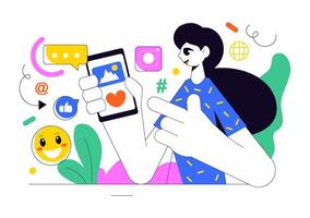 Modern Social Networking for Social Media Day vector