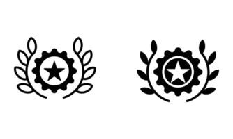 illustration of best quality and award badge icon vector
