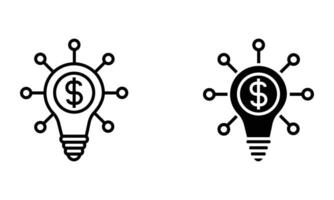 illustration of business idea and brainstorming icon vector