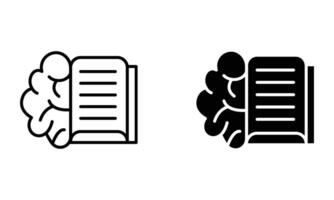 illustration of smart study and reading icon vector