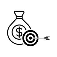 illustration of financial and business target icon vector