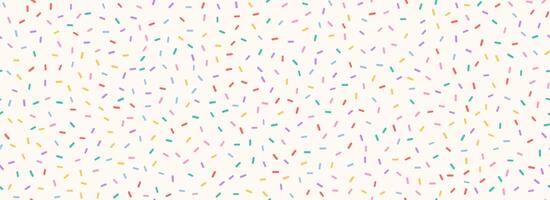 Cream donut sprinkles seamless pattern. Colorful candy cream background. Cake glaze icing overlay for decorative banner, poster, template. Cupcake or ice cream topping texture. vector