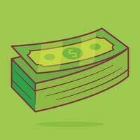 illustration of stacked dollar bills vector
