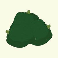 Acorn squash vegetables flat design cartoon illustration vector