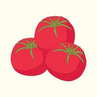 Tomato fruit flat design cartoon icon illustration vector