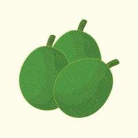 Breadnut vegetables flat design cartoon illustration vector