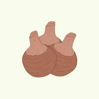 Dasheen vegetables flat design cartoon illustration vector