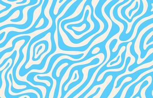 Psychedelic groovy water wave abstract pattern vector