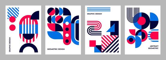 Business poster template, geometric shapes pattern vector