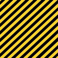 Diagonal striped pattern with alternating yellow and black lines. vector