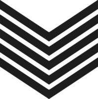 Chevron Arrow Silhouette - Minimalist Black Downward Arrows in Bold Stack Design vector