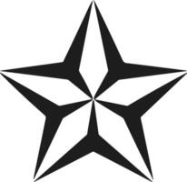 Geometric Star Silhouette - Bold Symmetrical Icon Design vector