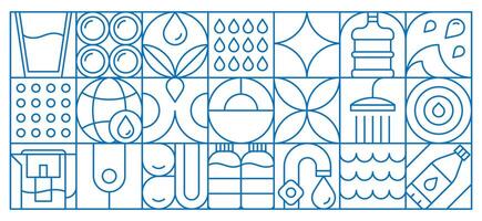 Abstract water geometric modern pattern vector