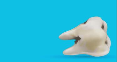 Mesh gradient wes.caries, tooth decay. realistic vector
